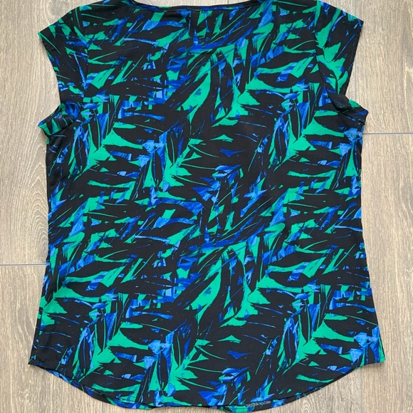 Calvin Klein Womens Top Multi color Print Sleeveless Small cH/p Suit Career - Picture 2 of 4